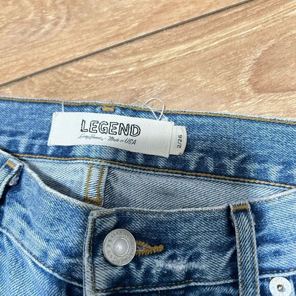 Legend Lucky Brand Solano Jeans Size 2 / 26 Blue Vintage Straight Mixed Denim - Picture 6 of 12